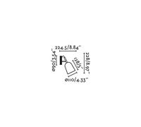 FARO BARCELONA Applique Studio, rosa/nero, acciaio, Ø 11 cm FARO BARCELONA