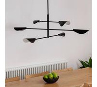 FARO BARCELONA Lampada a sospensione Liggera, nero, acciaio, Ø 136,8 cm, a 6 luci. FARO BARCELONA