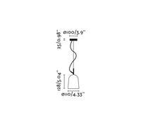 FARO BARCELONA Lampada a sospensione Studio, Ø 11 cm, rosa/nero, acciaio FARO BARCELONA