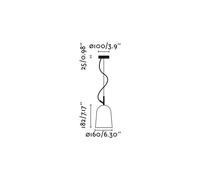 FARO BARCELONA Lampada a sospensione Studio, Ø 16 cm, rosa/nero, acciaio FARO BARCELONA
