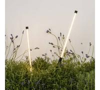 FARO BARCELONA Lampada con picchetto a terra Bambou 1068 LED, nero, alluminio/vetro, 75556