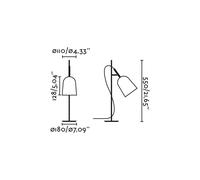 FARO BARCELONA Lampada da tavolo Studio, rosa/nero, acciaio, altezza 55 cm FARO BARCELONA