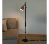 FARO BARCELONA Lampada da terra Studio, rosa/nero, acciaio, altezza 132,5 cm FARO BARCELONA