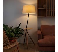 FARO BARCELONA Lampada da terra Treewood, frassino/beige, tessuto/legno, altezza 175 cm FARO BARCELONA