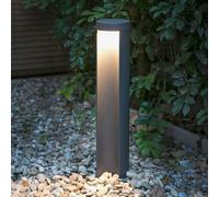 FARO BARCELONA Lampioncino LED Chandra, grigio scuro, alluminio, altezza 45 cm FARO BARCELONA