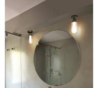 FARO BARCELONA Plafoniera per il bagno Brume LED, antracite, vetro, Ø 8 cm 40077