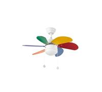 Faro Palao Ventilatore da Soffitto con Luce 46W Multicolor