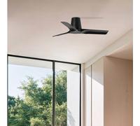 FARO BARCELONA Ventilatore da soffitto Hey S, nero, motore DC, silenzioso, Ø 90 cm FARO BARCELONA