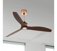 FARO BARCELONA Ventilatore da soffitto Just Fan, Ø 128 cm, rame e noce FARO BARCELONA