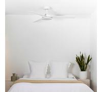 FARO BARCELONA Ventilatore da soffitto LED Barth con luce, bianco 34260