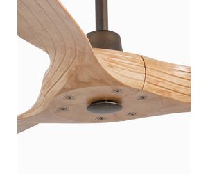 FARO BARCELONA Ventilatore da soffitto Morea L, DC, 3 pale marrone chiaro FARO BARCELONA
