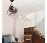 Faro Barcelona Ventilatore da soffitto Keiki 33715 AC Marrone scuro