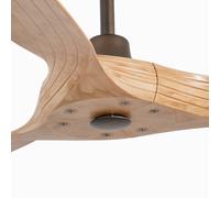 FARO BARCELONA Ventilatore Morea, DC, 3 pale marrone chiaro FARO BARCELONA