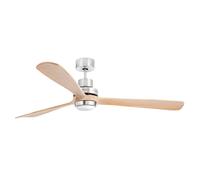 FARO BARCELONA Ventilatore per il soffitto a LED Lantau-G, pino 33505DC