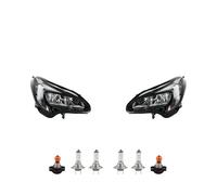 Faro + Blinkersockel Adatto A per Opel Corsa Nero Set Sx. Re Con Lwr