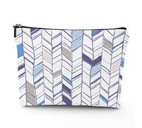 Faro borsa da viaggio per cosmetici, mantello del faro del tramonto a Mahon, borsa per il trucco in lino, ottimo regalo per viaggi, multicolore, 17,8 x 22,9 cm, Blu_23, Taglia unica, Beauty Case