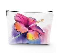 Faro borsa da viaggio per cosmetici, mantello del faro del tramonto a Mahon, borsa per il trucco in lino, ottimo regalo per viaggi, multicolore, 17,8 x 22,9 cm, Rosa Blu_33, Taglia unica, Beauty Case