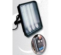 FARO CANTIERE RISPARMIO ENERGETICO CON QUADRO ELETTRICO 24 WATT 3 PRESE SCHUKO