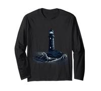 Faro Casa Mare Vela Mare Spiaggia Nautica Maglia a Manica