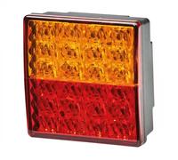 HELLA VALUEFIT 2SD 357 029-001 Luce posteriore, LED, 12V, Montaggio, esterno/avvitato, colore diffusore luce rosso/giallo, Spina estremità del cavo aperta, Dx/Sx, Quantità 1
