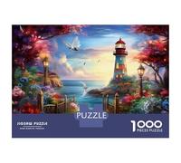 Faro Costa Puzzle 1000 Pezzi In Faro Luce Resistente E Durevole, Un Busta Di Puzzle A Rompicapo Per Enigma Per Il Relax Mentale, Ideale Per Vacanza Relax, Puzzle 70x50cm/1000