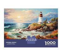 Faro Costa Puzzles 1000 Pezzi In Faro mattino Colori Brillanti, Un Gioco Di Puzzle Per Pace Interiore, Ideale Per Attività in Famiglia, Regalo Di Compleanno Originale 38x26cm/1000pcs