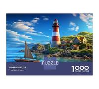 Faro Costa Rompicapo 1000 Pezzi In Faro a colori cartone Extra Spesso, Un Classico Puzzle A Pezzi Per Pace Interiore, Ideale Per Sfida Personale, Regalo Di Compleanno Originale 70x50cm/