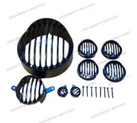 Faro Cover Griglia Set Con Picco Per Reale Enfield Classico 350cc & 500cc
