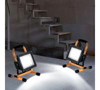 Faro Da Cantiere Luce Esterna Faretto LED Lampada Da Lavoro Set Di 2