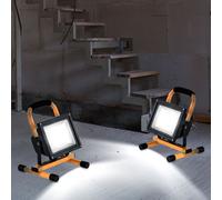 Faro Da Cantiere Luce Esterna Faretto LED Lampada Da Lavoro Set Di 2