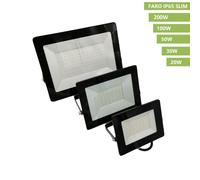 FARO da Esterno Faretto SLIM Proiettore 20W 30W 50W 100W 200W [EEK: A+++]