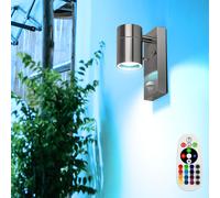 Faro Da Esterno Lampada Da Parete RGB LED Con Telecomando E Sensore Di Movimento