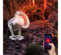 Faro Da Giardino Lampada Da Esterno Spot Regolabile Smart RGB LED Google Alexa [EEK: G]