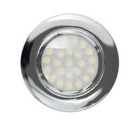 Faro da incasso LED 220V 4W IP44 foro ø56mm - 60mm Cromato Colore Bianco Naturale 4.200K