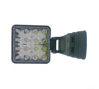 Faro da lavoro a 16 LED da 10,2 cm con porta di ricarica USB per batteria agli ioni di litio Bosch, cantiere portatile e illuminazione esterna, lampada da lavoro a LED nera