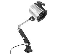 Faro da lavoro a LED, 7W 24V Faro da lavoro a braccio lungo a LED regolabile Faro da lavoro multiuso con fissaggio a vite per tornio Fresatrice CNC(argento + nero)