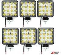 Faro Da Lavoro A Led Quadrato 48W 6X Lampade Suv 4X4 Multi Volt 12-24V