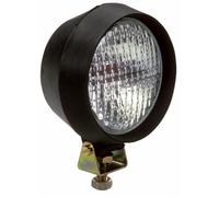 FARO DA LAVORO ALOGENO Ø 124MM IN GOMMA ANTIURTO, trasparente in vetro