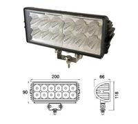 FARO DA LAVORO BARRA CON LUCI A LED LUCE TRATTORE RIMORCHIO CM 20X9 (31999)