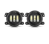 Faro Da Lavoro Fari Fendinebbia A LED 4 Pollici Da 60 W Con Anello Alone Bianco Indicatori Direzione Ambra DRL Per Jeep Per Wrangler JK TJ LJ Per Dodge Per Chrysler Faretti Fendinebbia(No halo)