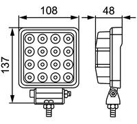HELLA VALUEFIT 1GA 357 106-032 LED-Faro da lavoro, Valuefit S2500, 12/24V
