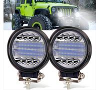 Faro Da Lavoro LED 12V 24V, 2x72W Rotondo Lampada Faretto Per Fuoristrada Auto