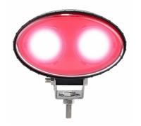Faro da lavoro ovale Ama 2 LED CREE rosso 10W IP67