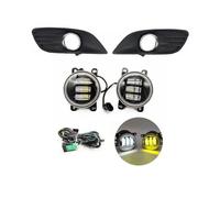 Faro Da Lavoro Per Ford Per Focus 2 MK2 2009 2010 2011 Faro Anteriore Fendinebbia Copertura Griglia Cornice Cablaggio Interruttore Kit Fendinebbia A LED Faretti Fendinebbia(White yellow set)