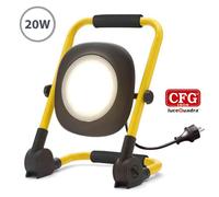 FARO DA LAVORO PORTATILE EDIL LED 20W PROIETTORE FARETTO DA CANTIERE 1400 LUMEN [EEK: A+]