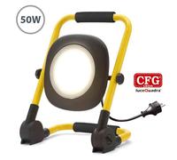FARO DA LAVORO PORTATILE EDIL LED 50W PROIETTORE FARETTO DA CANTIERE 3500 LUMEN [EEK: A+]