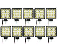 Faro Da Lavoro Quadrato Led 48W 10X Lampade Suv 4X4 Multi Volt 12-24V