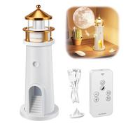 Faro decorativo, Lampada luna a LED, Luce di Proiezione Lunare, Lampada faro con telecomando, Proiettore di luci nordiche, soggiorno lighthouse