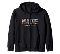 Faro del Maine Pine Tree State Pride Felpa con Cappuccio