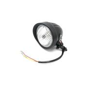 Faro Del Motociclo Faro Per Motocicletta Retrò Harleyes Diametro 12 Cm Faro In Vetro Giallo Con Guscio In Ferro Da 4,5 Pollici CG Lighting Lamp Faro Motocicletta(Black white glass)